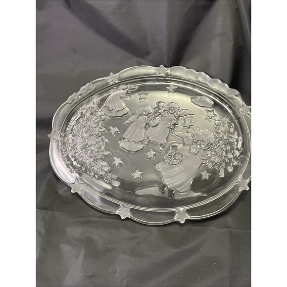 MIKASA Christmas Angels Stars Servings Platter Sweet Dish - Picture 5 of 7